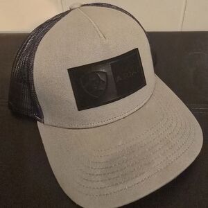Ariat Gray and Black Snapback Hat